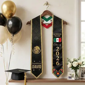 Mexican Flag Graduation Sash 2026, Custom Mexican American Graduation Sash, Mexican Stole, Mexican Student Stole 2026, Graduation Gift