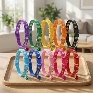 10PCS Puppy Breakaway Collars – Soft Nylon, Adjustable, Colored ID Collars for Newborn Litter Puppies & Small Pets