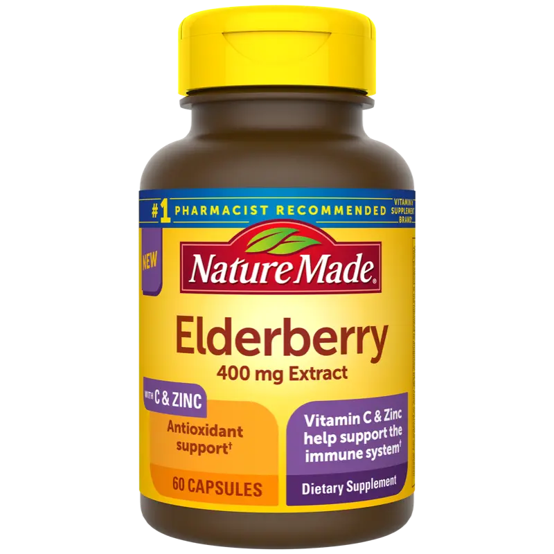 Elderberry Capsules with Vitamin C and Zinc