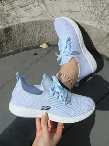 2026 New Women's Knit Mesh Sneakers, Breathable Lightweight Soft Sole, Slip-On Casual Shoes, Versatile Commuter Flat Shoes, Ultra-Light Running Shoes, Knitted Running Shoes, Sporty Running Shoes