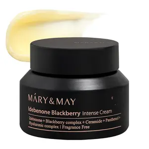 Mary&May Idebenone Blackberry Cream | Antioxidant Korean Moisturizer with 5 Ceramides & Hyaluronic Acid | Skin Barrier Repair & 48H Hydration | For All Skin Types (70g/2.46oz)