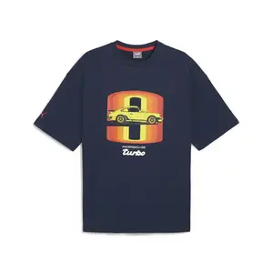 PUMA Mens Porsche Legacy 911 Graphic Crew Neck Short Sleeve Casual Tops Casual - Blue