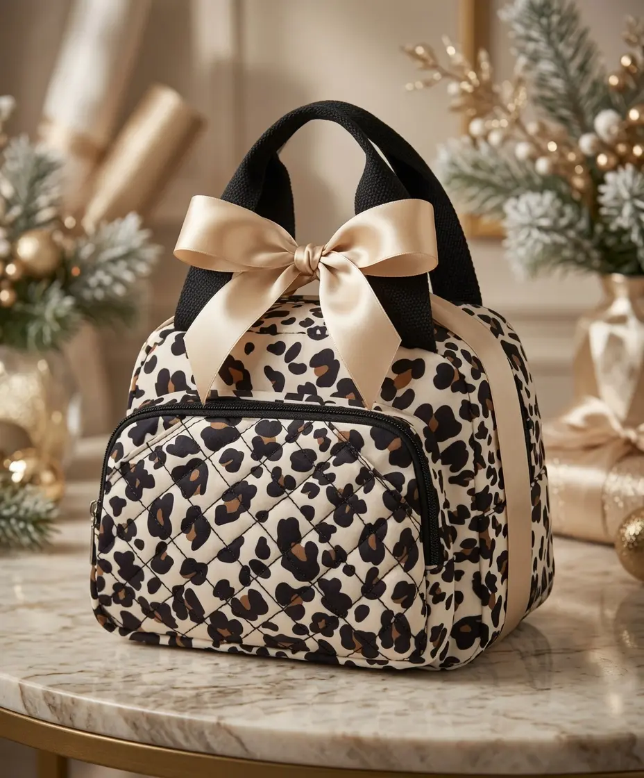 Leopard Print Insulated Lunch Bag for Women | Leakproof Waterproof Thermal Lunch Tote for Work, Office, Travel & Camping | Portable Cooler Lunch Box
