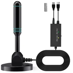 Zihnic Digital HD Antenna Indoor HDTV 1080P 4K Long Range Antenna with Coaxial Cable for Enhanced Signal Reception