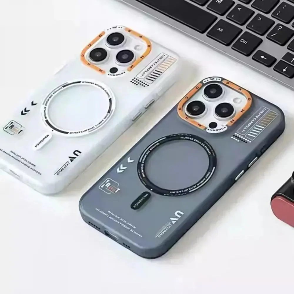 Matte Magnetic Case For iPhone 17 16 15 13 14 Pro Max Plus Magsafe Wireless Charge Frosted Back Metal Lens Frame Buttons Cover