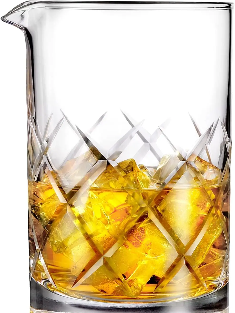 24 Oz Professional Cocktail Mixing Glass - Thick Bottom Seamless Crystal Mixing Glass for Mixology and Bartending - Drinkware