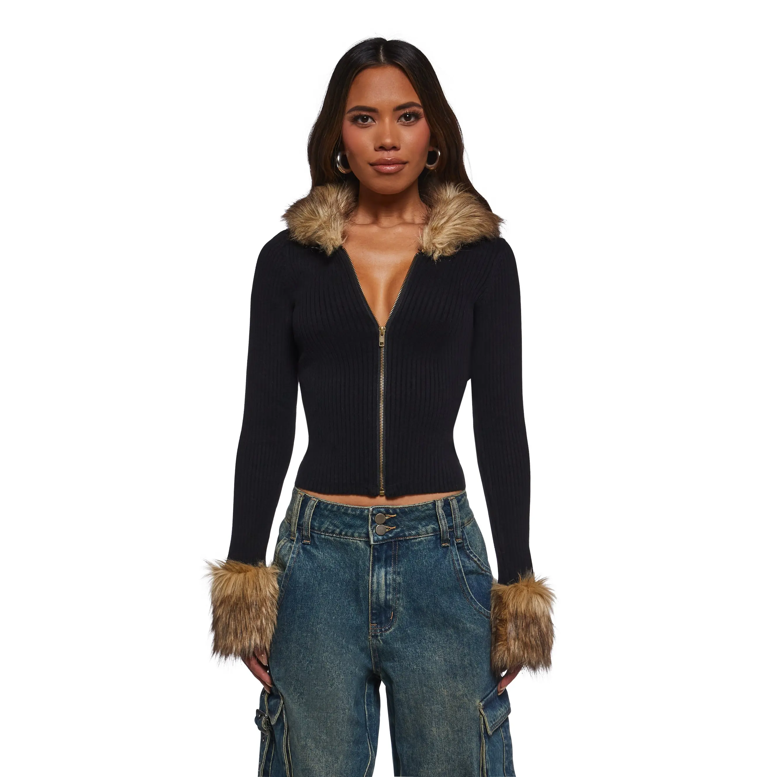 Chilly Mood Knit Ribbed Cardigan