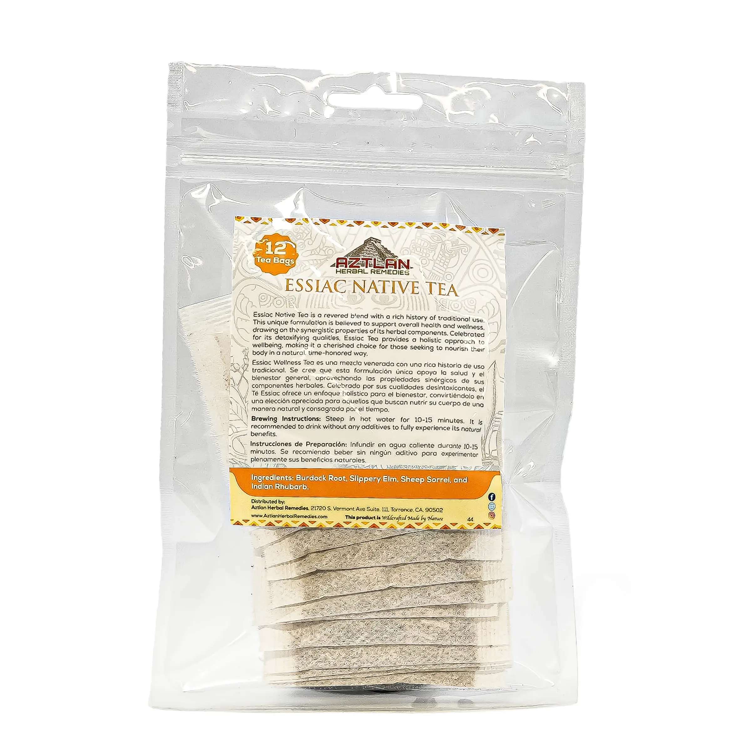 Essiac Teabag - Natural Ingredients, 100% Vegan, Suitable for All Digestive Tracts, Ideal for Digestion Support