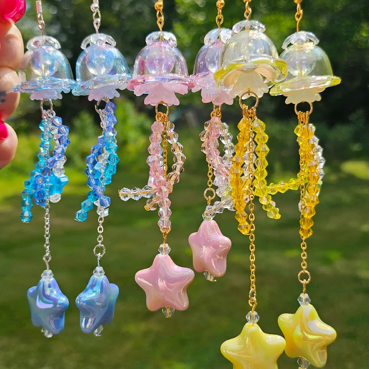 Jellyfish earrings with stars
