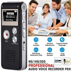 8Gb Digital Voice Recorder for Lectures – 1080P HD Audio Dictaphone with Voice Activated Recording & MP3 Playback
