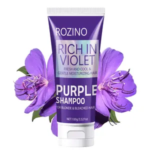 ROZINO- Rich in Violet Purple Shampoo with Olive Oil for Blonde & Bleached Hair 100g Fresh Cool Moisturizing Formula