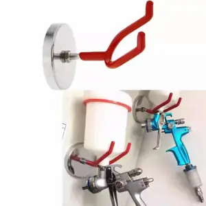 Magnetic Paint Spray Gun Holder Stand with Scratch Less Base Tool Rack, Power tools, Magnet is Strong Enough to Hold a Full Paint Gun with Ease - No Fall Off - No Spray Gun