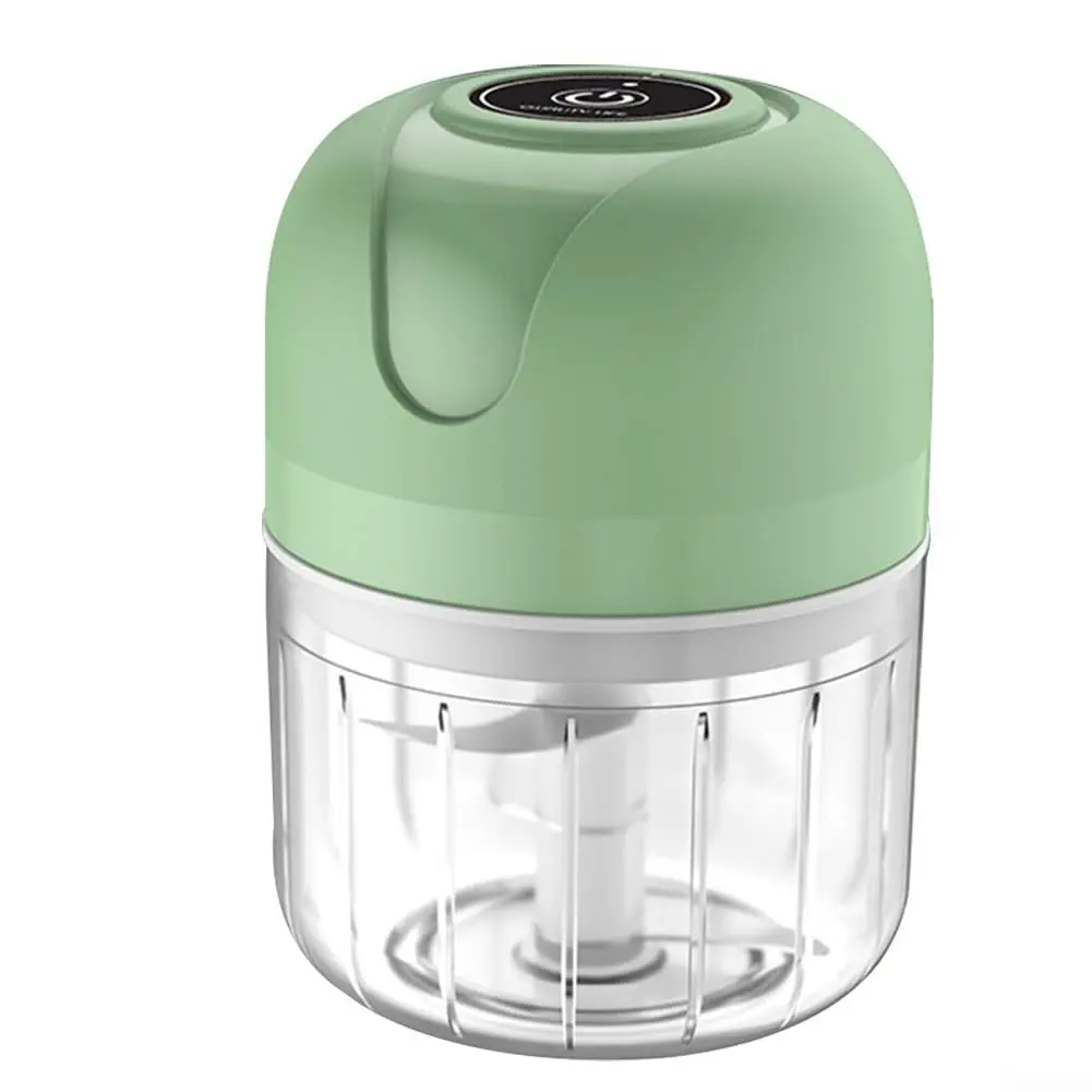 Automatic Multifunctional Durable Stainless Steel Chopper - 250ML USB Rechargeable Mini Electric Food Grade Kitchen Tool, Portable Rotary Chopper, Garlic Mincer, Herb Blender for Baby Food (Green, for Mothers)