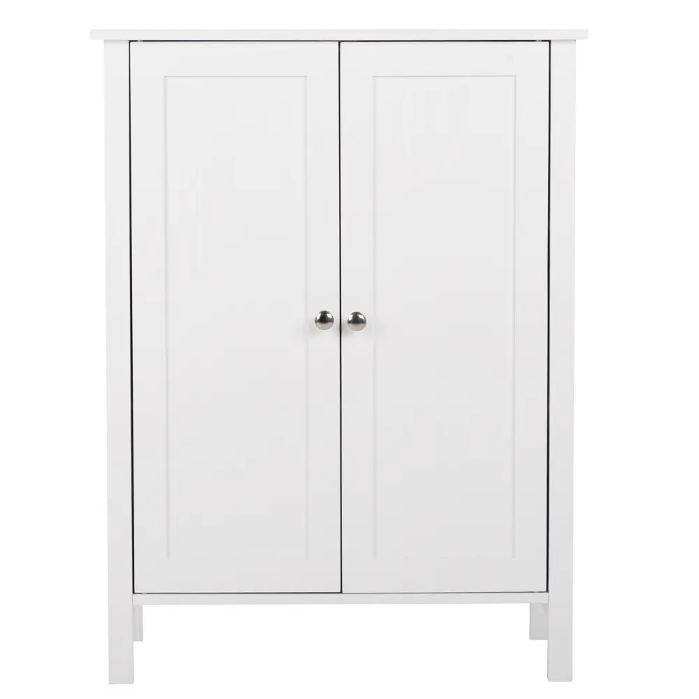 Double Doors Bathroom Cabinet White Stylish Space Saving Storage Solution for Modern Homes