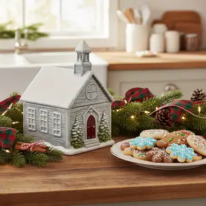 Evergreen Church Cookie Jar