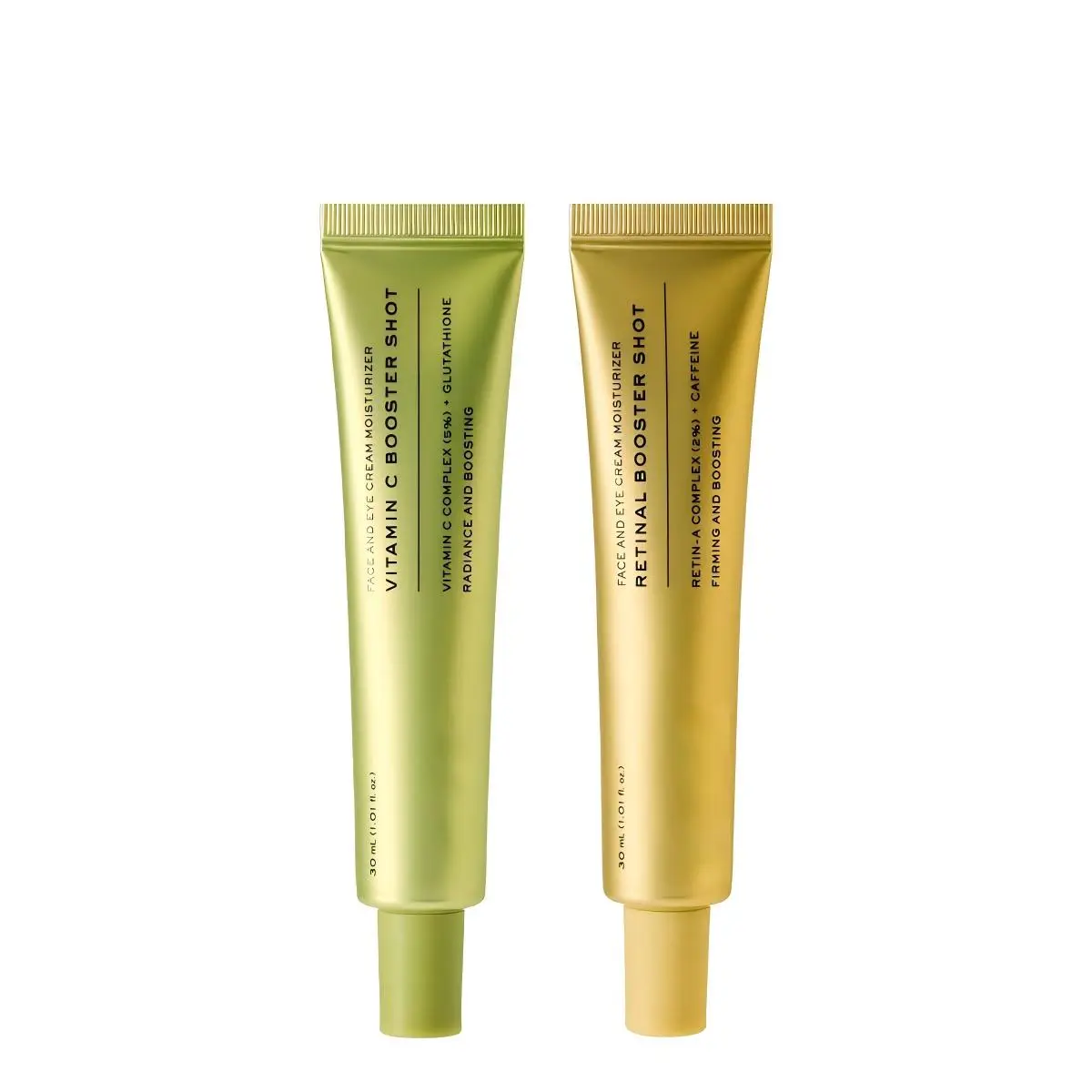 Vitamin C and Retinol Booster Shot Duo Skincare Gift Set - Daily Dark-Spot Care, Tightening Fine Lines, Pores, Wrinkles, Boosting Radiance for Smoother Skin