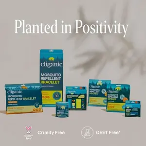 Clianic Mosquito Repellent Stickers - Positive Vibes Patches for Kids, Natural DEET-Free, Essential Oil Infused, Easy Peel & Stick