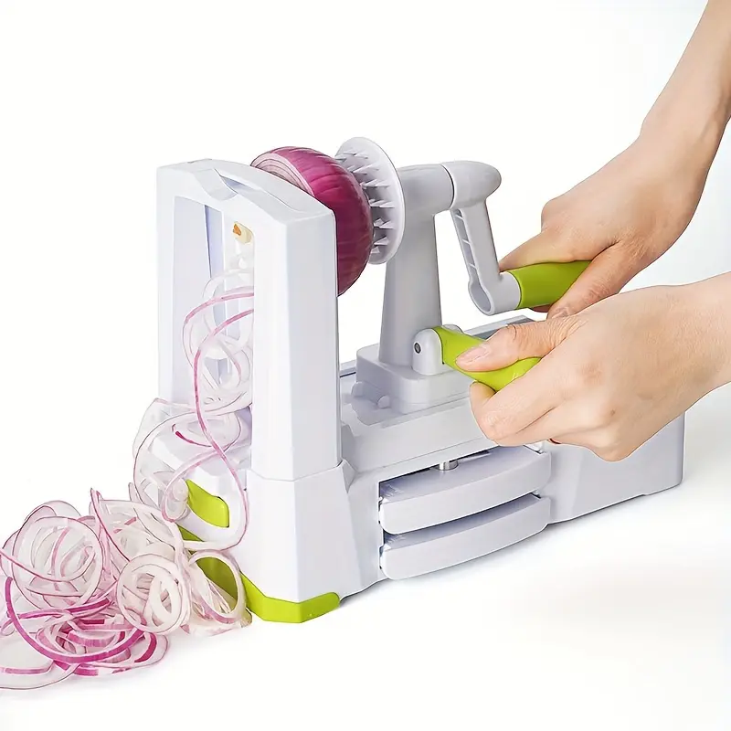 1pc 5-in-1 Adjustable Thickness Hand Crank Vegetable Chopper, Slicer, Dicer, Julienne Cutter, and Food Potato Strip Maker for Fast Meal Prep, 0.1-8mm Kitchen Utensils
