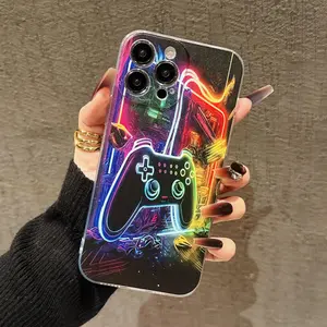 Game Controller Pattern Phone Case, TPU Decorative Phone Protector Cover, Phone Accessories Compatible with iPhone 11 12 13 14 15 Pro Max, Casing