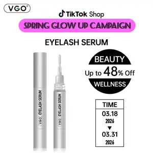 VGO Lash Serum Lash Essential, 3ml / 0.1 FI. Oz. Eye Flower Eyelash Makeup