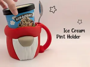 🧙‍♂️ Gnomie Homie Gnome – 3D Printed Ice Cream Pint Holder 🧙‍♂️