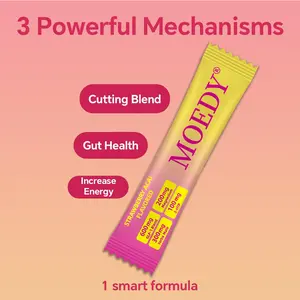 MOEDY Strawberry Acai Flavor Cutting Mix - Berberine + Yerba Mate forGym Goals, Metabolism & Energy Support, 30Sticks Drink