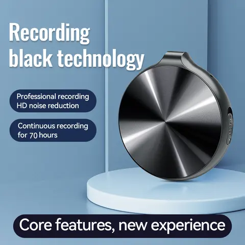 Professional Voice Recorder Audio Device - Portable Audio Device with 1-Click Start, Self-Recording, Superior Sound Quality, Long Battery Life, Large Storage, Smart Text Conversion, Continuous Recording (Yes to Key Features, No to Excessive Bulk)