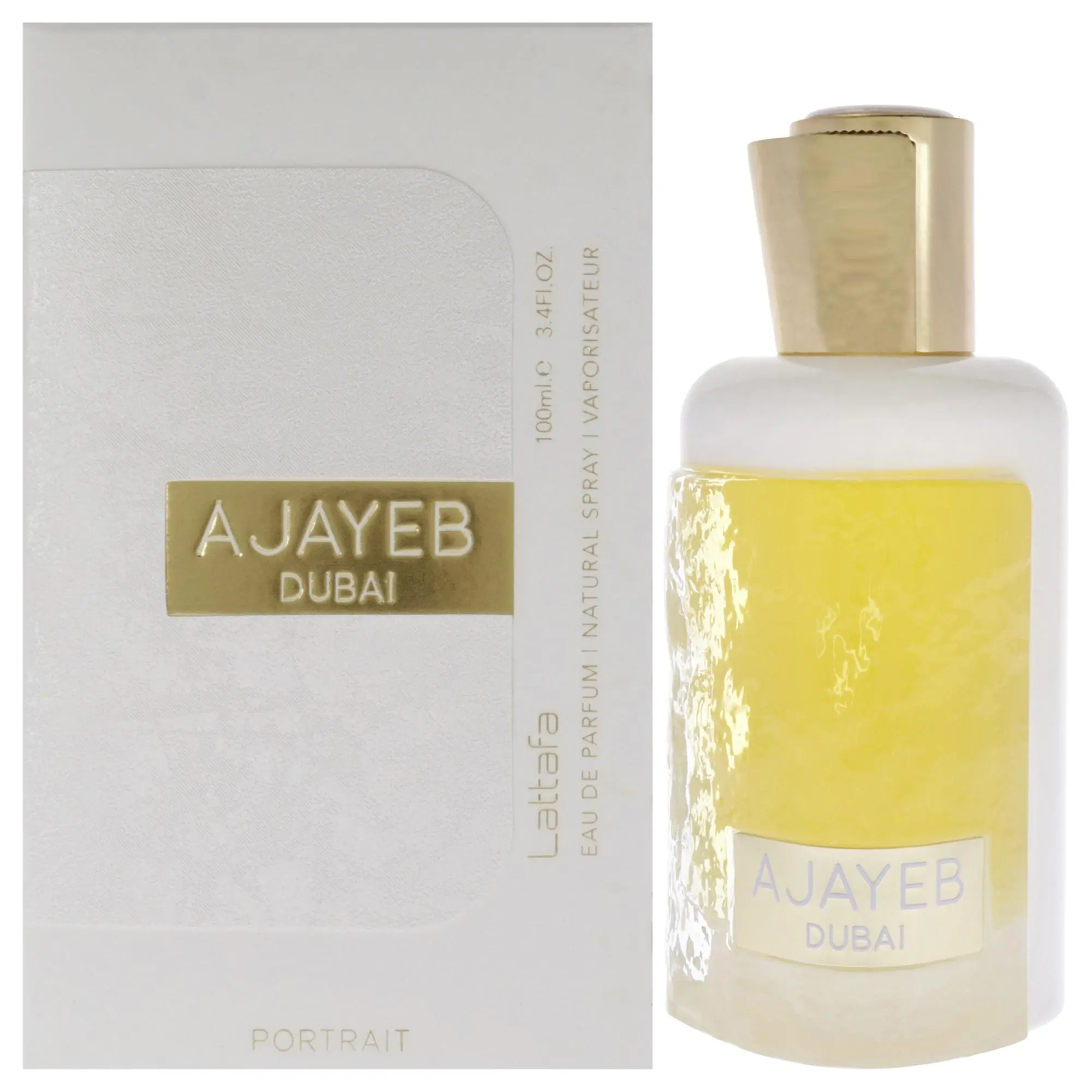 Lattafa Ajayeb Dubai Portrait Eau De Parfum Unisex — Bergamot, Cardamom, Oud, 3.4 oz (100 ml) | rose, bergamot perfume, amber, cardamom perfume, musk, bergamot cardamom, cardamom oud, oud rose, oud perfume, bergamot fragrance, rose perfume, amber perfume