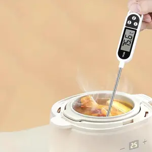 Food Thermometer, 1 Count Digital Instant Read Food Thermometer without Battery, Kitchen Thermometer with Lcd Display and Probe, Food Thermometer for Grill, Meat, Sugar, Milk, Water, Digital Cooking Thermometer