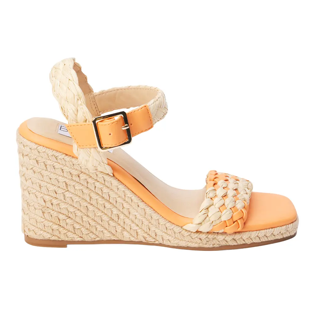 BEACH by Matisse Womens Getty Ankle Strap Espadrille  Casual Sandals Casual High Heel 3" & Up - Beige, Orange