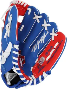 Wyatt Langford Texas Rangers Autographed Rawlings 10" Collectible Team Logo Glove - Fanatics Authentic Certified