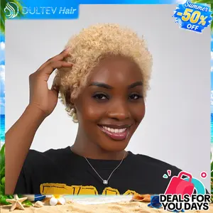 Dultev 13x6 Wear Go Pixie Cut Wigs 009 for Women 180% Density Glueless Lace Front Layered Luxury Beauty Curly HD Human Hair Wig #DealsforYouDays summerwins