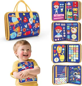 Easter Gift  Busy Board for 1 2 3 4 Year Old Toddlers, Busy Book for Toddlers 1-3, Montessori Educational Toys Sensory