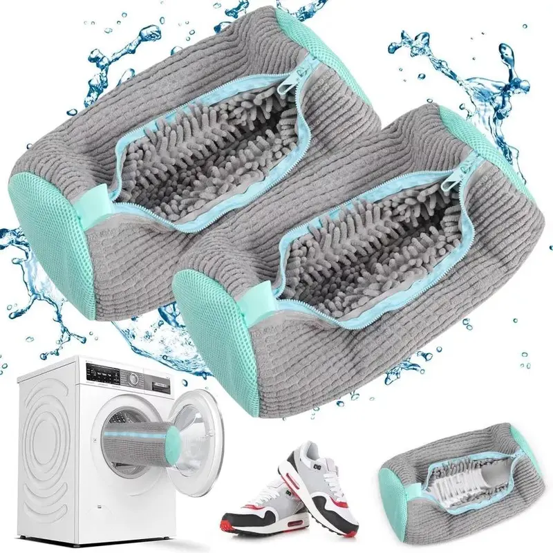 Shoe Washing Machine Bag Reusable Shoe Laundry Bag for Washing Machine Sneaker Wash Bag Protector for All Shoe Sizes (1PC, 2PCs)