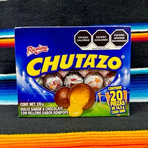 Ricolino Chutazo 20 Pieces Chocolate with Rompope Filling