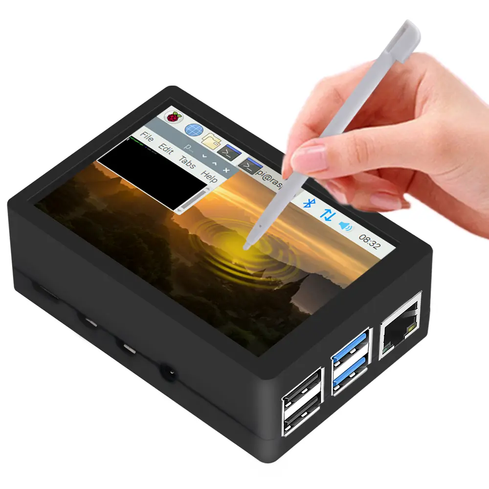 52Pi Raspberry Pi 4 TFT 3.5 inch Touch Screen with Case, Raspberry Pi Fan and Heatsinks, 320x480 Resolution LCD Display for Raspberry Pi 4 Model B (Raspberry Pi Board NOT Includ