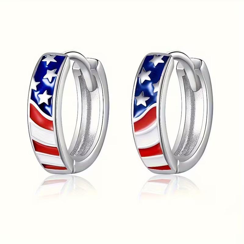1/2-Pair (Half-Pair) Round Earrings Suitable for. Day, Easter, Valentine', Mother' Day & 4th of - Unisex Classic Buckle Clip- Ear Accessories, Year-Round Wear for Parties, Daily Outfits, Gift for Women & Men