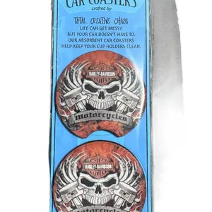 Car coasters Harley Davidson |stocking stuffer | men gift | husband gift