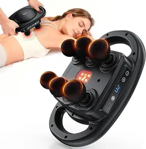 AERLANG Massage Gun Deep Tissue Muscle Massager,Back Massager for Pain Relief,Percussion 6 Heads Massage Tool Handheld Messager with 9 Levels & 4 Modes Christmas Gifts for him her Dad and Mom Lightweight Adjustable