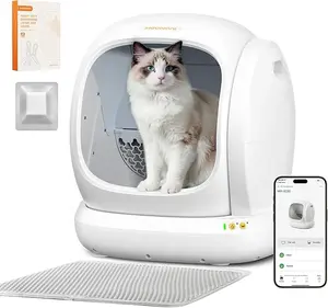 Meowant SC02 75L Large Self-Cleaning Cat Litter Box with APP Control Pee Guard Odor Removal Anti-Pinch Design Easy Installation for Multiple Cats - Litterbox