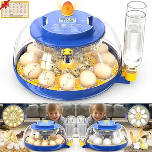 [2025 Upgrade] Incubators for Hatching Eggs, AsFrost Egg Incubator with Precise Humidity & Temperature Control, Auto Turning & Stop, Auto Water Adding 8~40 Eggs Incubator for Chickens Quail Duck Blue