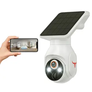 1080p WiFi Security Camera with Solar Panel, Wireless Outdoor, Camera for Home Security, Battery Powered, Pan Tilt, AI Motion Detection, Night Vision, 2-Way Talk, IP65, Cloud Storage, Human Detection, 2.4GHz Only