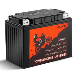 VEVOR Motorcycle Battery, 12 Volt 2Ah, LiFePO4 Lithium Pre-Charged Powersports Battery, Maintenance Free High Performance, Compatible with ATV, Motorcycle, Jet Skis, Scooter, UTV, and MoreVEVOR Super Brand Day