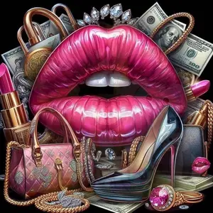 Lip Pattern DIY Diamond Arts Colorful Painting Kit Without Frame, DIY 5D Diamond Arts Colorful Craft Painting Kit, Wall Art Decor for Home Living Room Bedroom, Diamond Painting Kits
