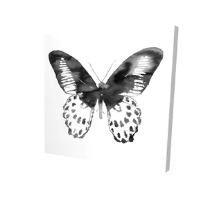 360 Stand Black Butterfly-White Insect Theme Wall Art Print, 36x36 in, Minimalist Artwork, Nature Home Decor, Elegant Wall Decoration, Ideal Gift for Home Supplies Display, Artistic, Room, Photo