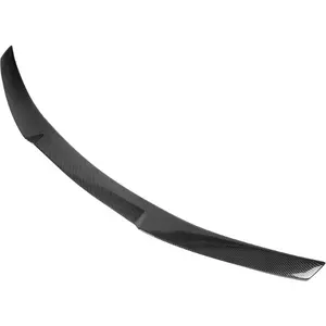 ECOTRIC Rear Trunk Spoiler Wing Lip for 2014-2024 Infiniti Q50 Sedan M4 Style Carbon Fiber Painted ABS Plastic Tail Wing