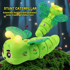 Interactive Crawling for CATERPILLAR Toy with 360 °   Rotation, Music & Lights - & Learning Robot, ABS Plastic, - (AA Batteries Not Included) - Motor Skills Development for &, Christmas/Holiday Gift for