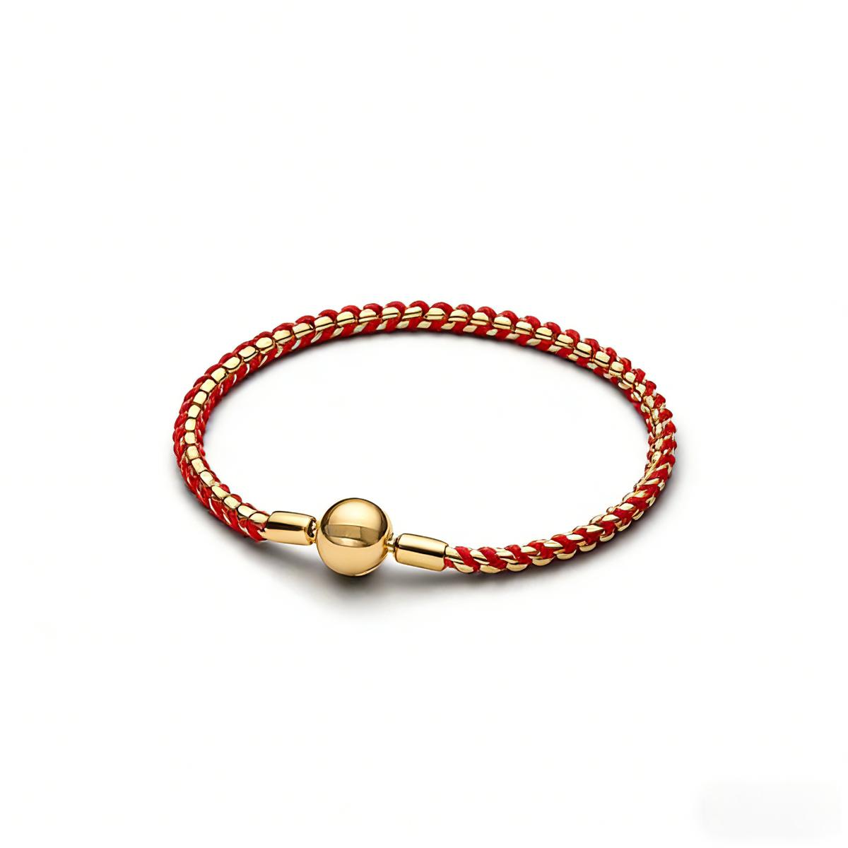 Blue/Red/Black/Pink Braided Charm Bracelet, High Polish Silver Plated Beaded Bracelet, Adjustable Casual Wristband Blue/Red/Black/Pink Braided Charm Bracelet, High Polish Silver Plated Beaded Bracelet, Adjustable Casual Wristband