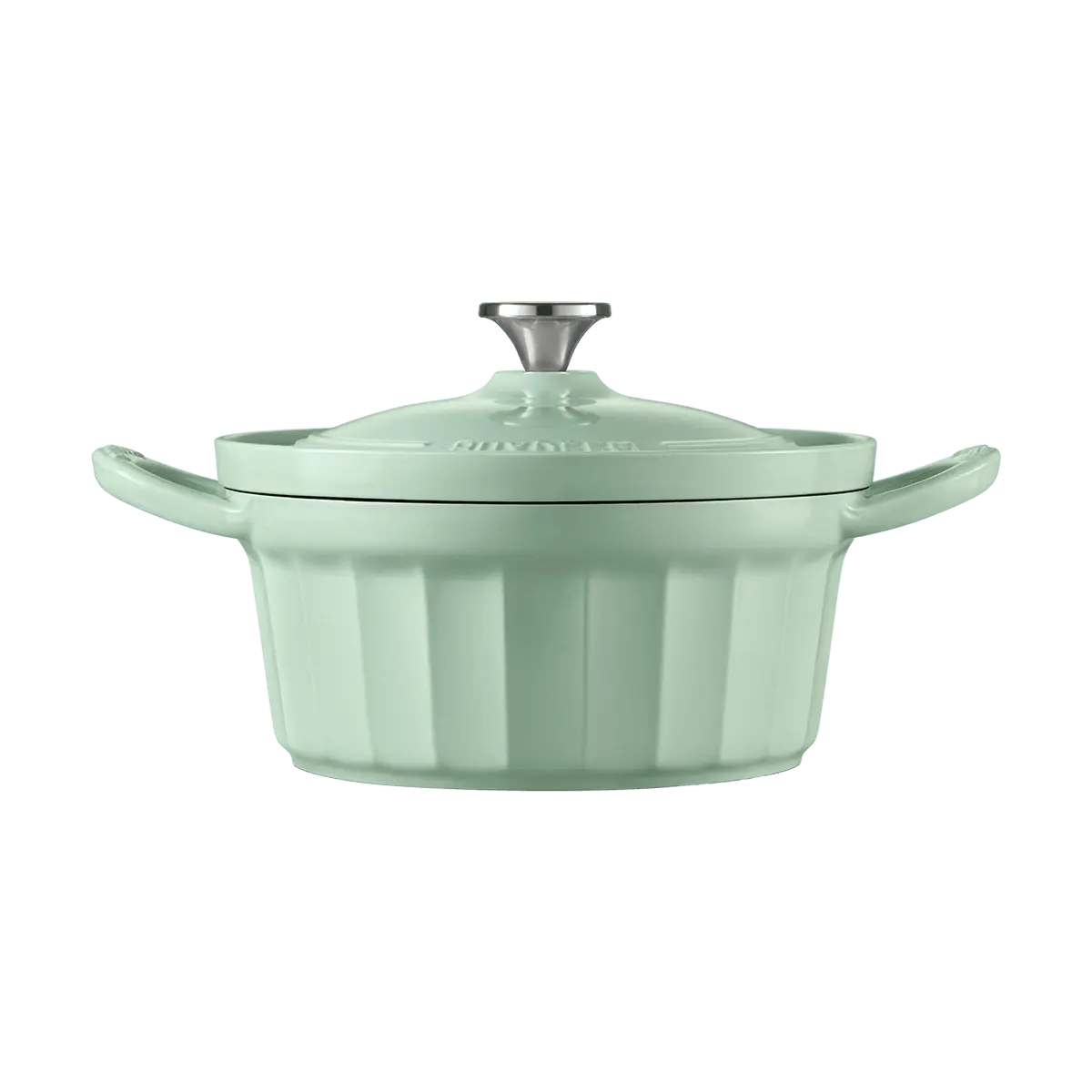 BUYDEEM 24cm Cast Iron Dutch Oven - Enameled, Heavy-Duty Pot for Stewing, Braising, Roasting, Baking - "Shallow Fir Green" P131/A1