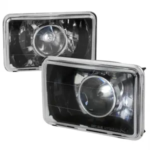 Universal 4"x6" H4 Projector Headlights (Matte Black Housing/Glass Lens) Universal 4"x6" H4 Projector Headlights (Matte Black Housing/Glass Lens)